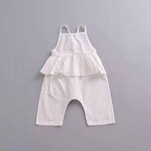 Toddler white ruffle romper